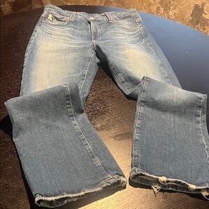 AG denim “Farrah Boot Crop” high rise fit. Size 28 Good used condition.